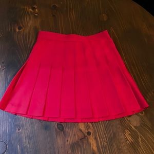NEW American Apparel Schoolgirl Skirt RED S